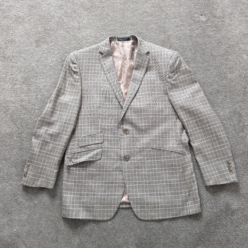 Haines & Bonner of London Men's Blazer Size 42S Wool Suit Jacket Plaid